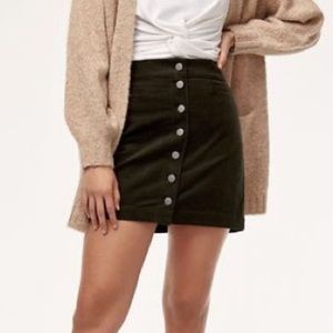 Wilfred Free Velvet Button up Skirt